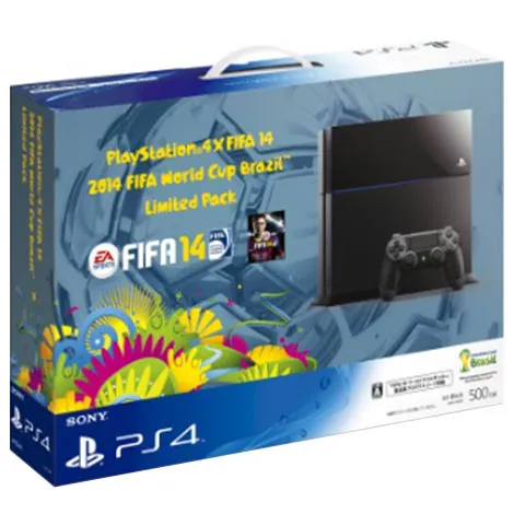 PlayStation4 500GB ジェットブラック FIFA 14 2014 World Cup Brazil Limited Pack CUHJ-10002