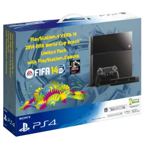 PlayStation4 500GB ジェットブラック FIFA 14 2014 World Cup Brazil Limited Pack with PlayStation Camera CUHJ-10003