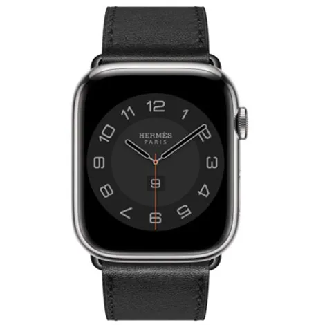 Apple Watch Hermes Series 8 45mm GPS+Cellular ステンレススチールケース/シンプルトゥールレザーストラップ