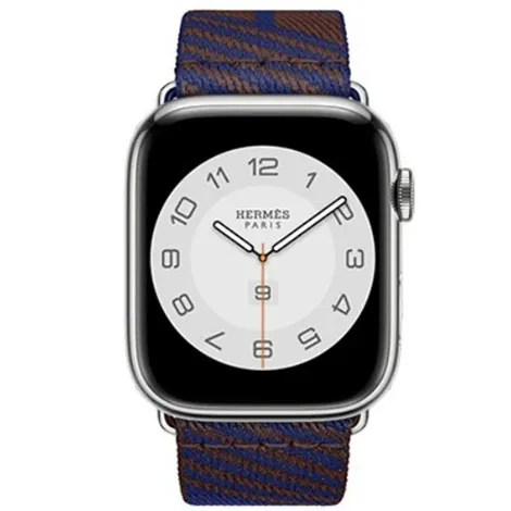 Apple Watch Hermes Series 8 45mm GPS+Cellular ステンレススチールケース/ジャンピングシンプルトゥールストラップ