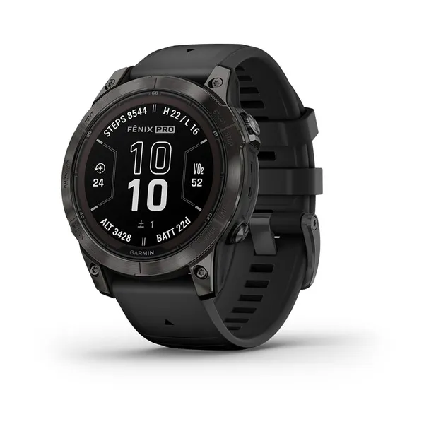 fenix 7 Pro Sapphire Dual Power 010-02777-52 Ti Carbon Gray DLC/Black