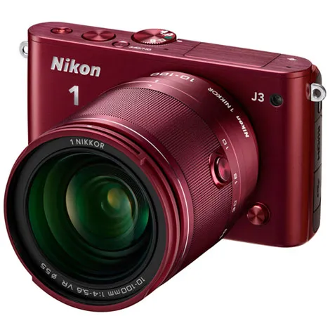 Nikon 1 J3 小型10倍ズームキット レッド