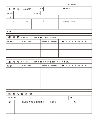 登記簿謄本